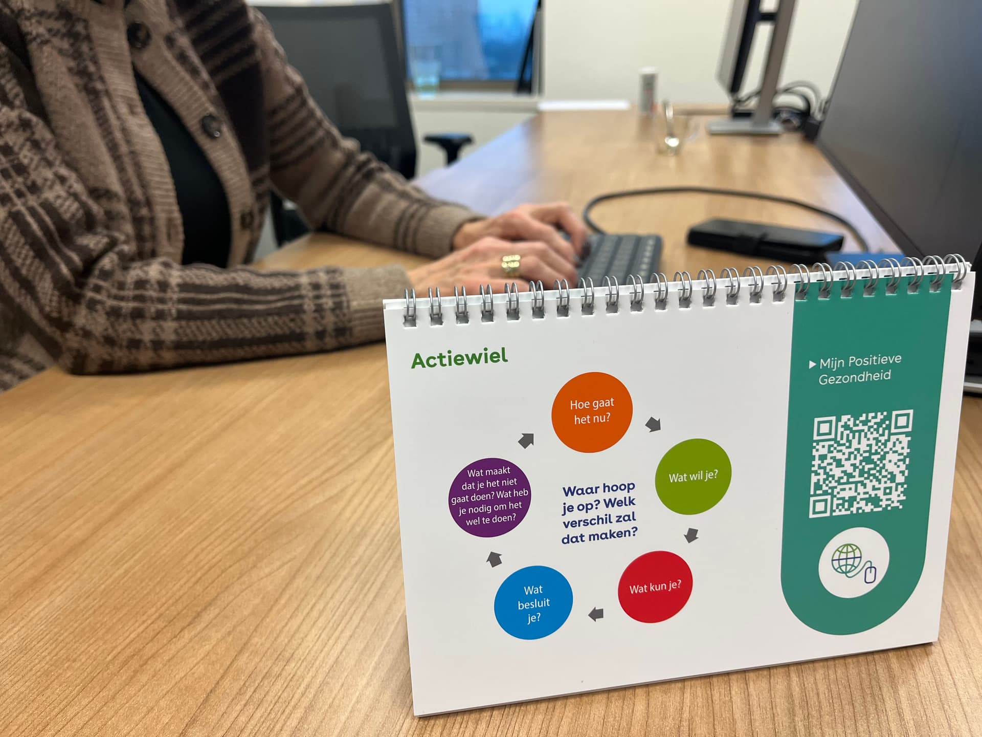 Bureauklapper 'Wij werken met positieve gezondheid'